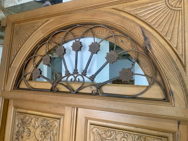 Puerta/portón antiguo de madera de castaño